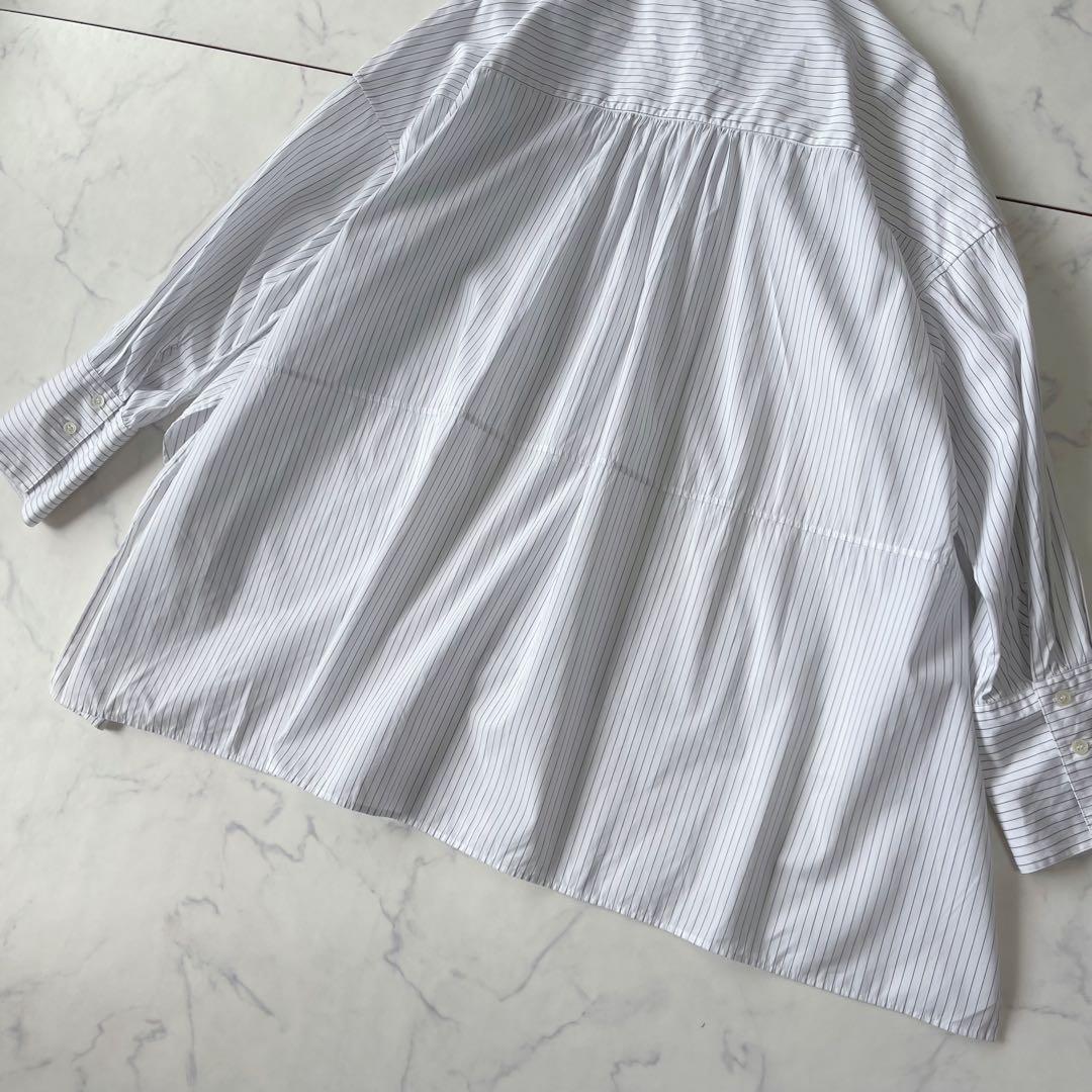 【美品】フレームワーク オーバーサイズ ストライプ シャツ ブラウス コットン