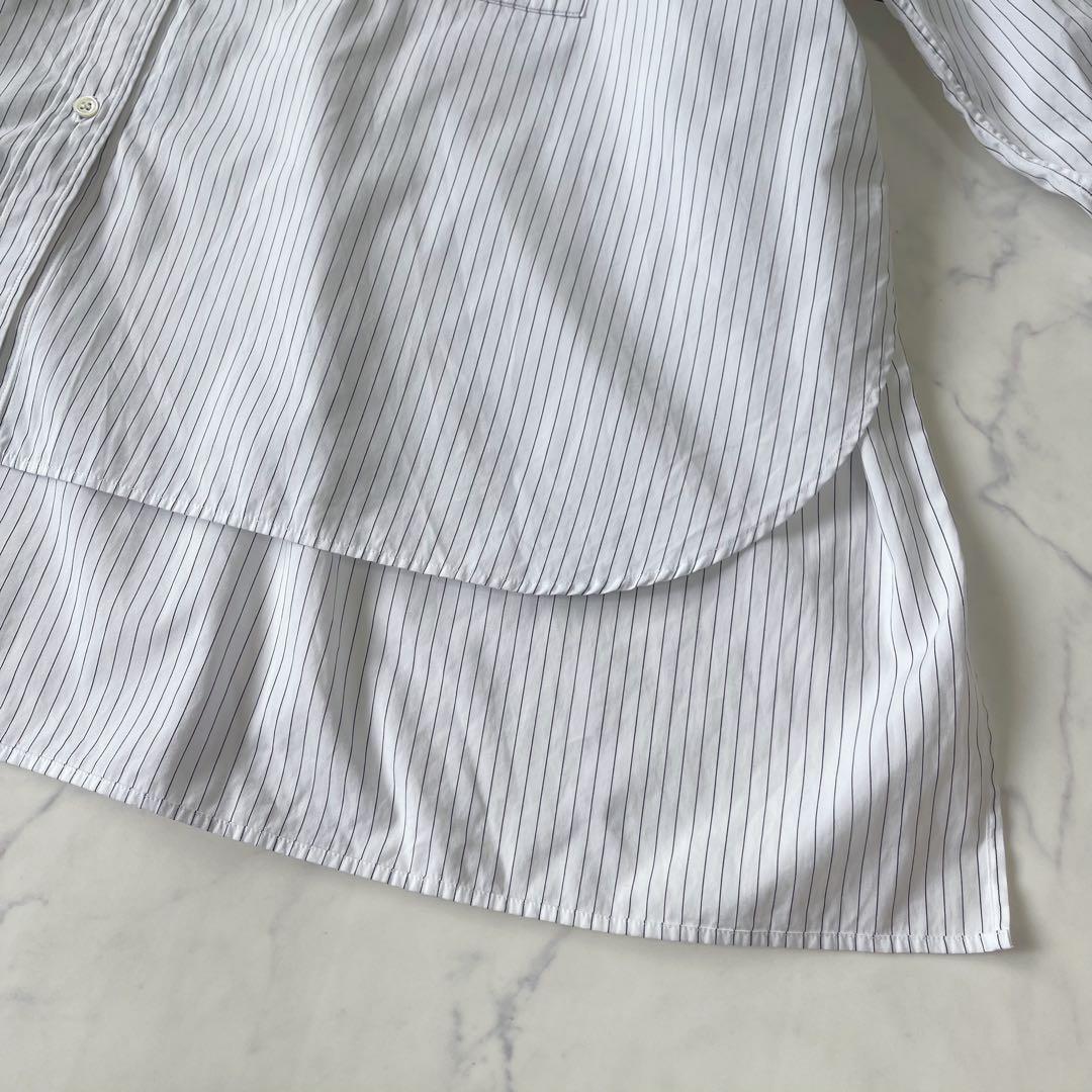 【美品】フレームワーク オーバーサイズ ストライプ シャツ ブラウス コットン