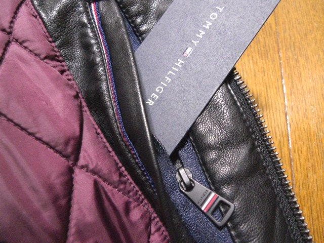 【大きい】2XL3XL日本サイズ位トミーヒルフィガー限定レザー調ダウンジャケット