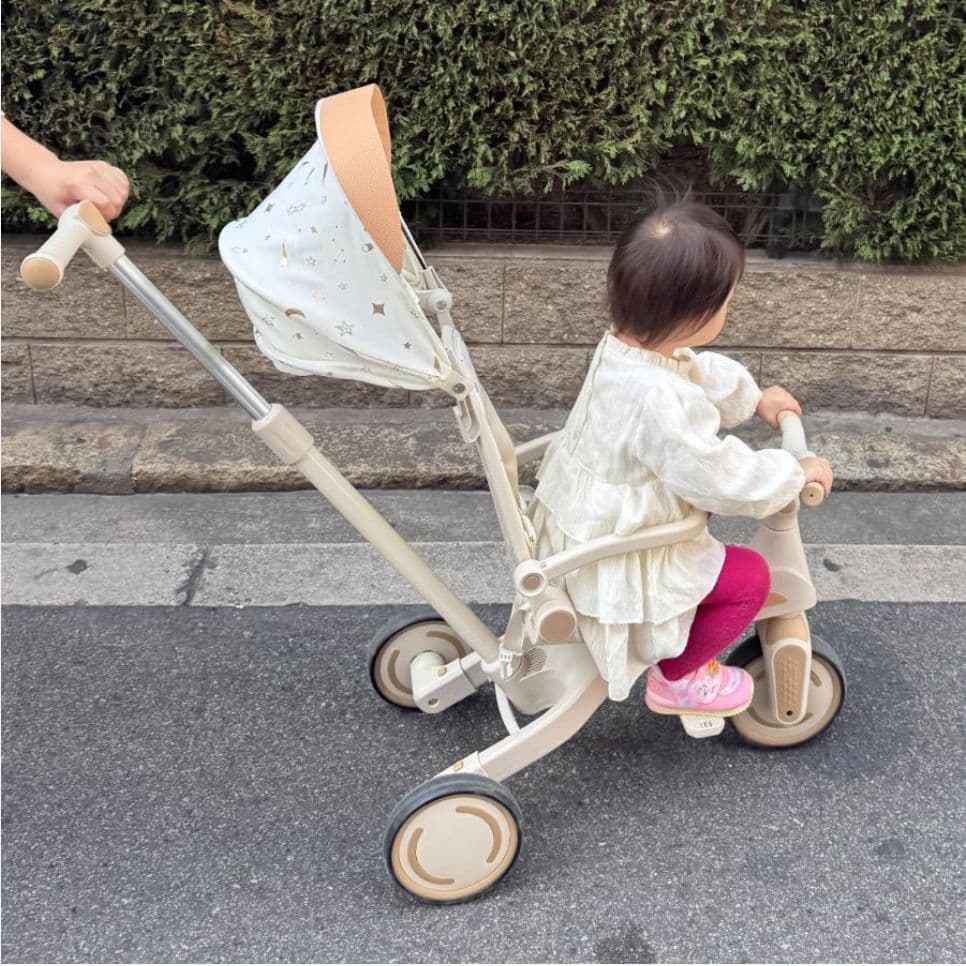 【新品】多機能三輪車 レッド 7in1 折りたたみ式 安全設計1歳〜5歳