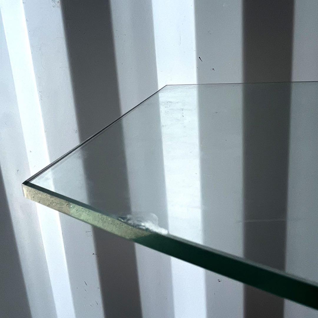 取付無料！イデー ガラス天板おしゃれデザインインテリアシェルフ 飾り棚✨