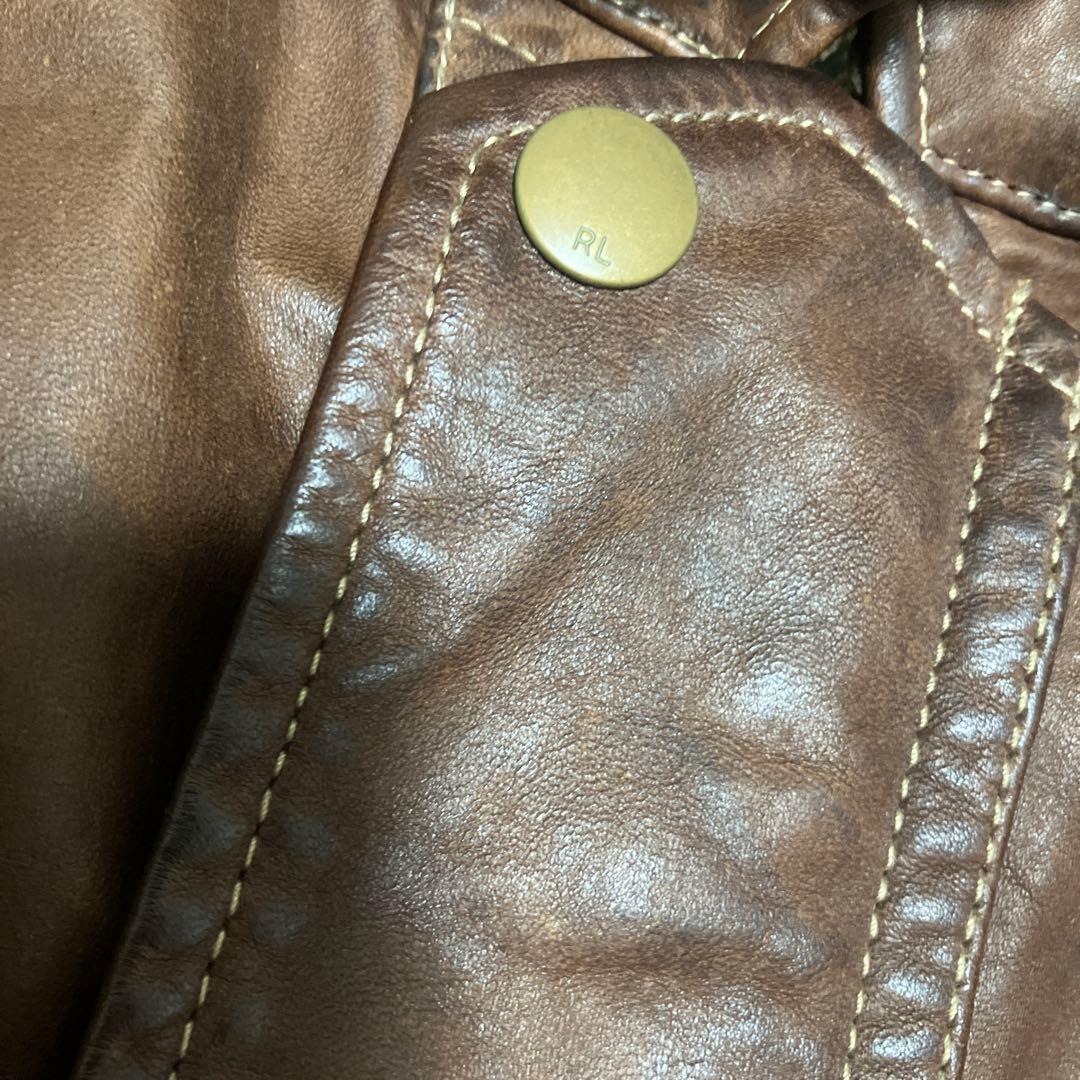 90sビンテージ ラルフローレン レザーハンティングジャケット Mサイズ