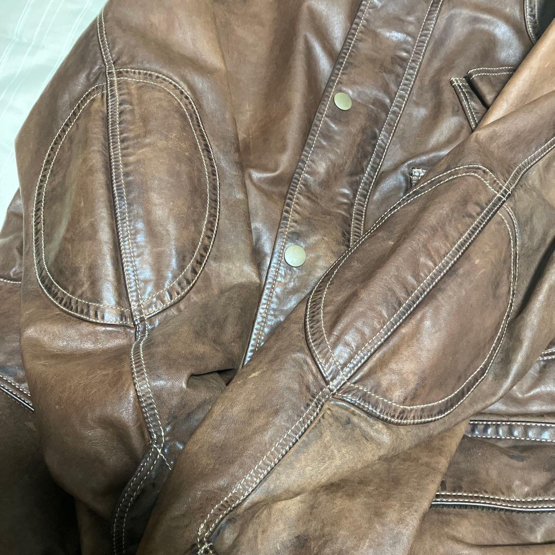 90sビンテージ ラルフローレン レザーハンティングジャケット Mサイズ
