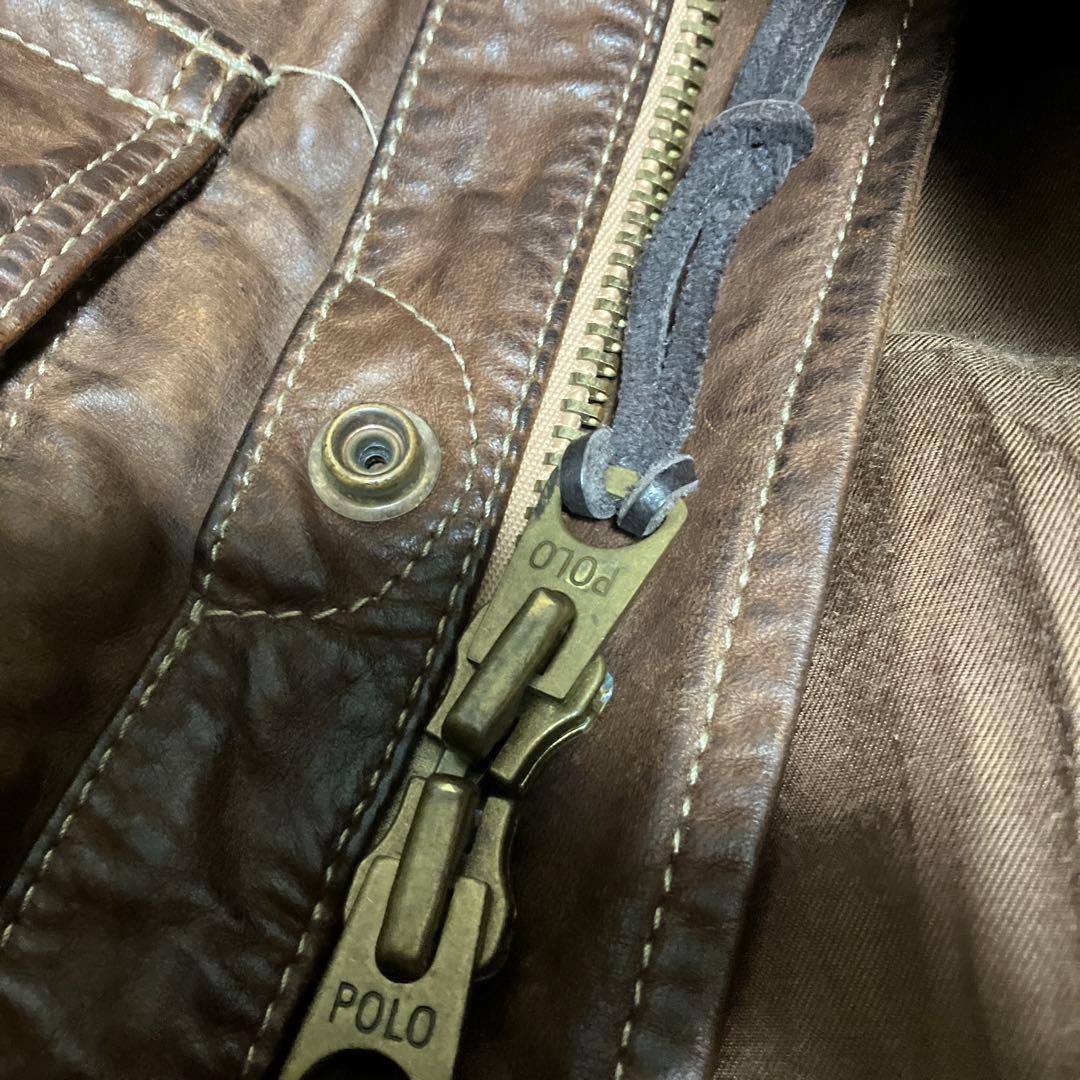 90sビンテージ ラルフローレン レザーハンティングジャケット Mサイズ