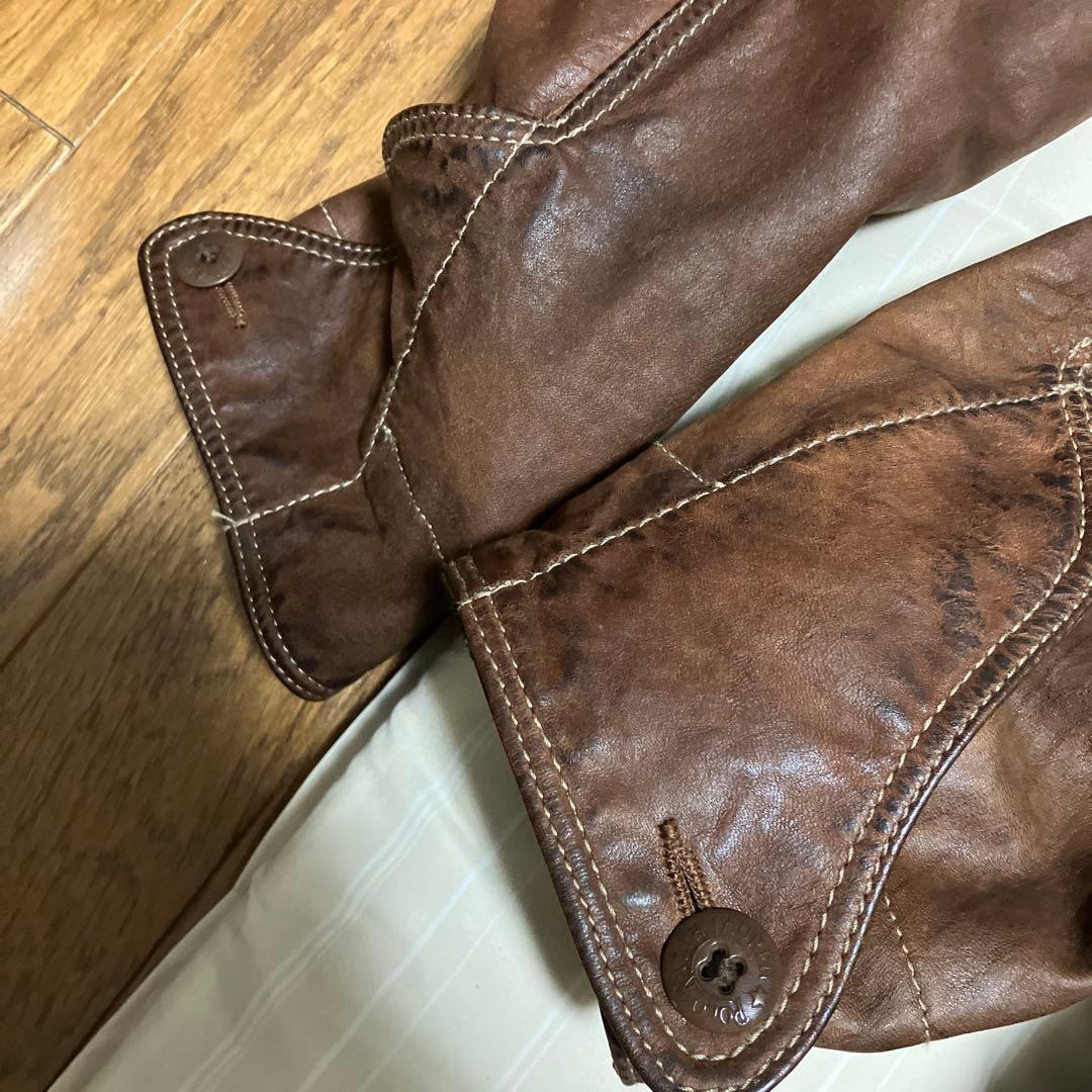 90sビンテージ ラルフローレン レザーハンティングジャケット Mサイズ