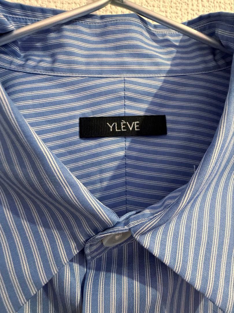 YLEVE ストライプ クロップドシャツ