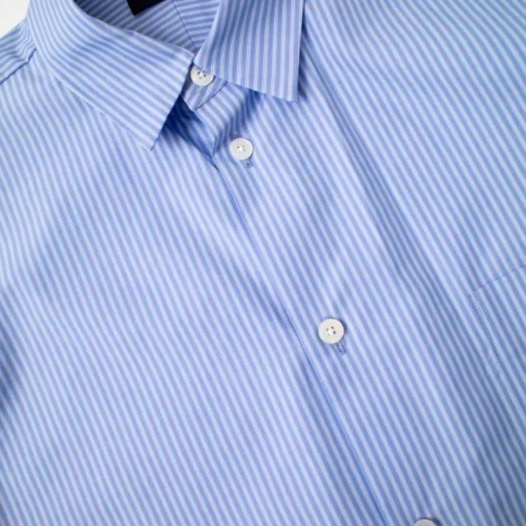 YLEVE ストライプ クロップドシャツ