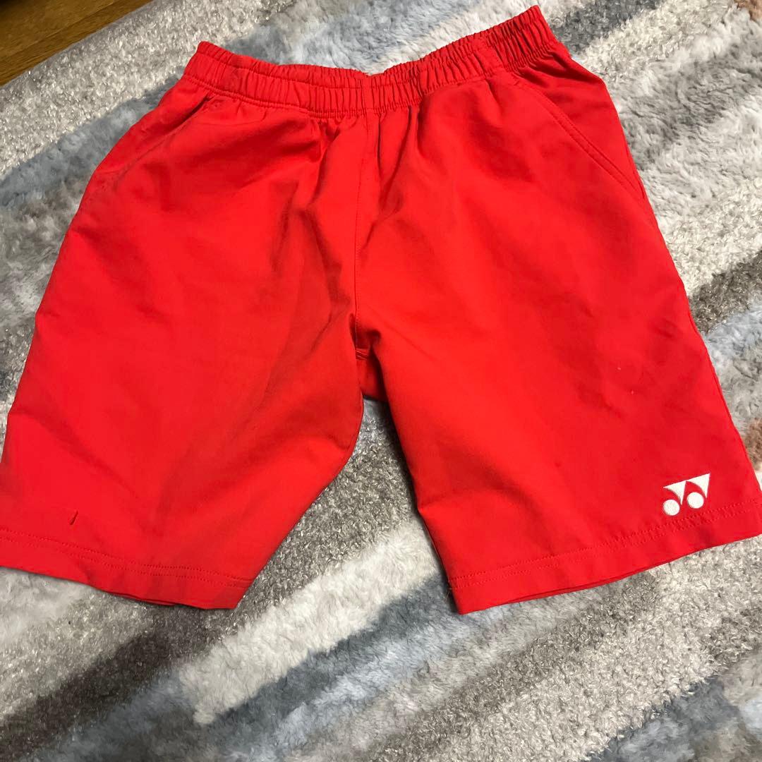 YONEX 赤 白 黄色 3枚セットショートパンツ JP S