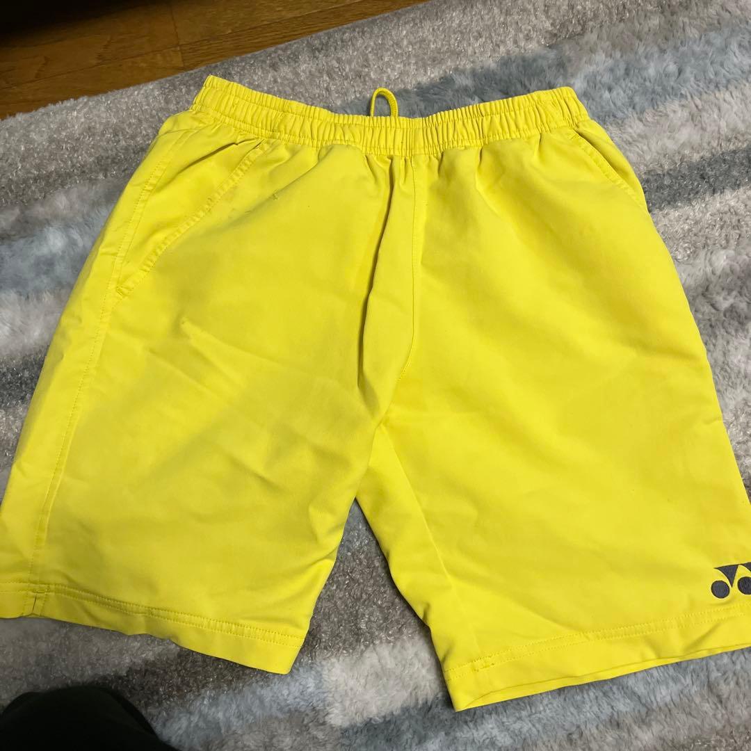 YONEX 赤 白 黄色 3枚セットショートパンツ JP S