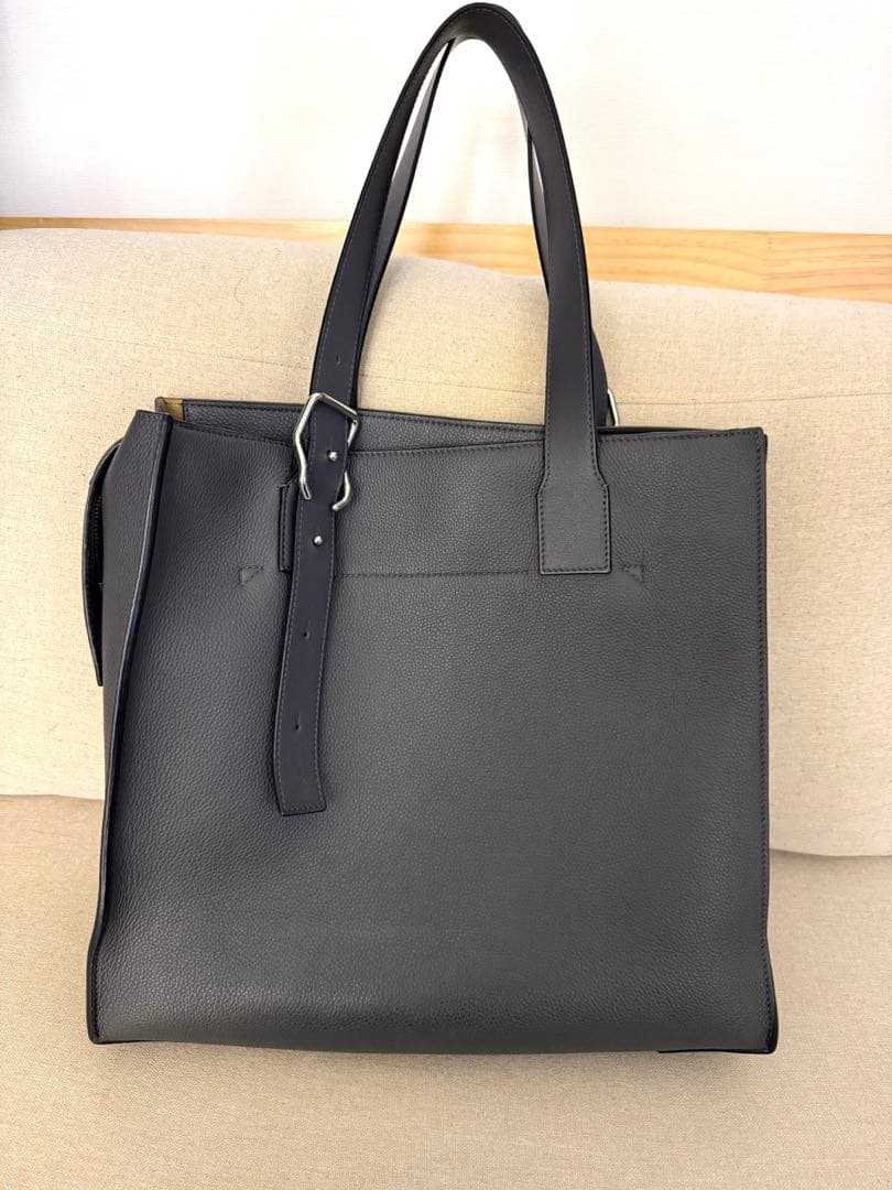 【美品】LOEWE バックルトートバッグ ジップ アンスラサイト　正規品