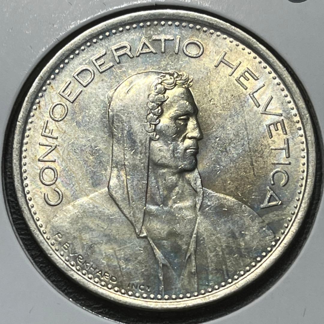 963 スイス 5フラン 銀貨 外国 硬貨 古銭 貨幣