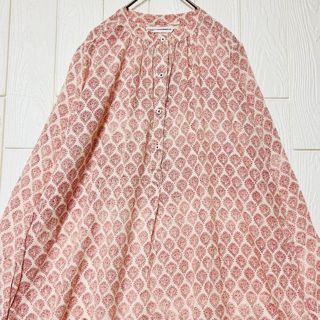 luxe別注 SCARLETTE ATELIERS ブロックプリントワンピース