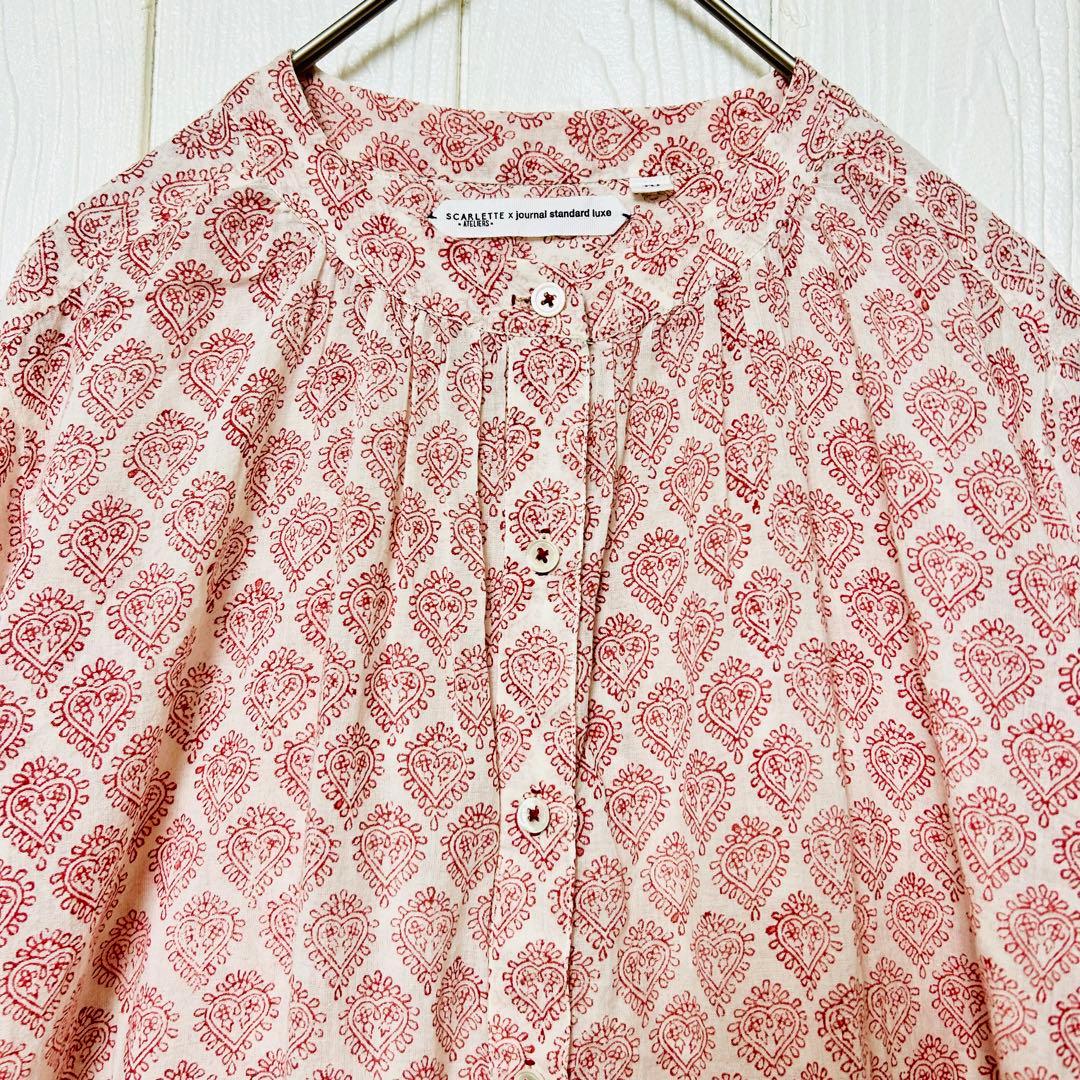 luxe別注 SCARLETTE ATELIERS ブロックプリントワンピース