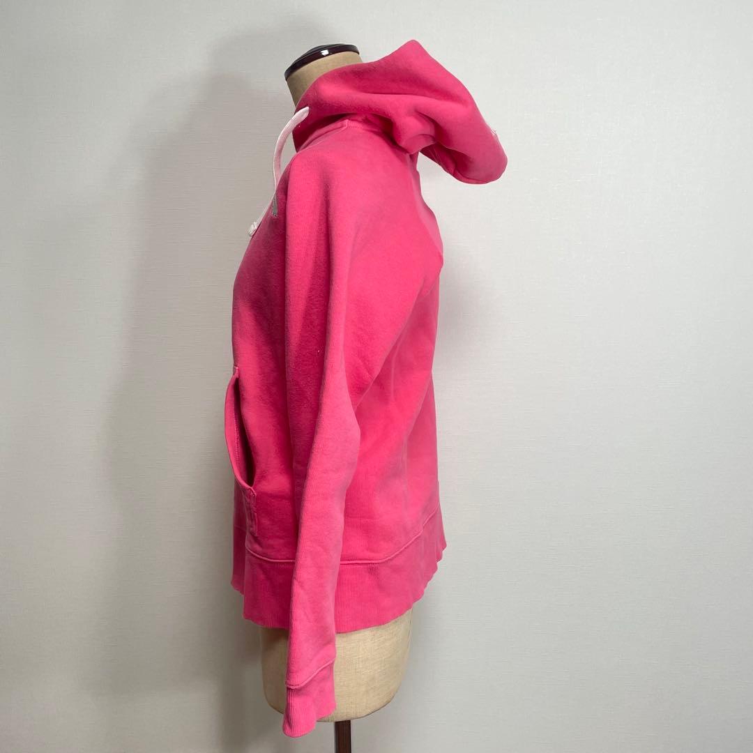 THE NORTH FACE ジップパーカー◎希少カラーデカロゴ ピンク×白色