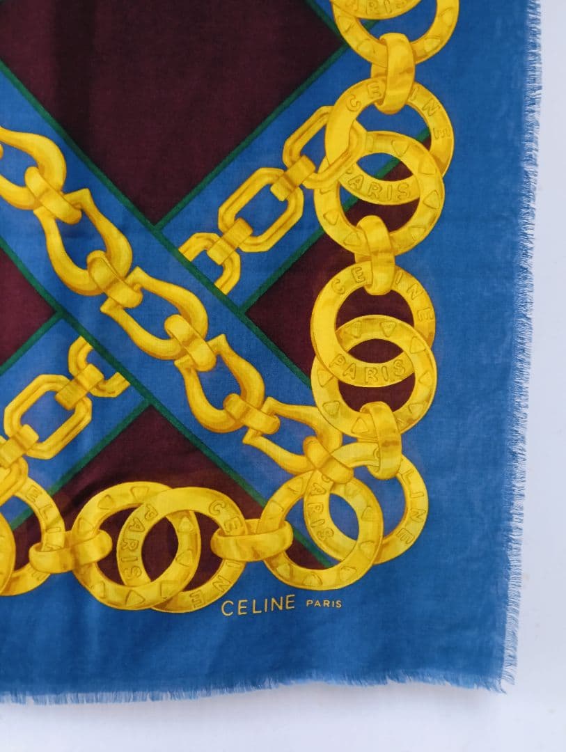CELINE ウールシルク大判ストール