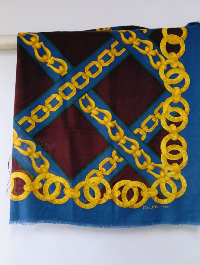 CELINE ウールシルク大判ストール