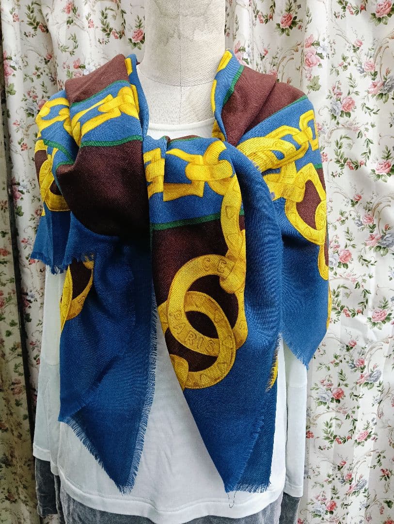 CELINE ウールシルク大判ストール