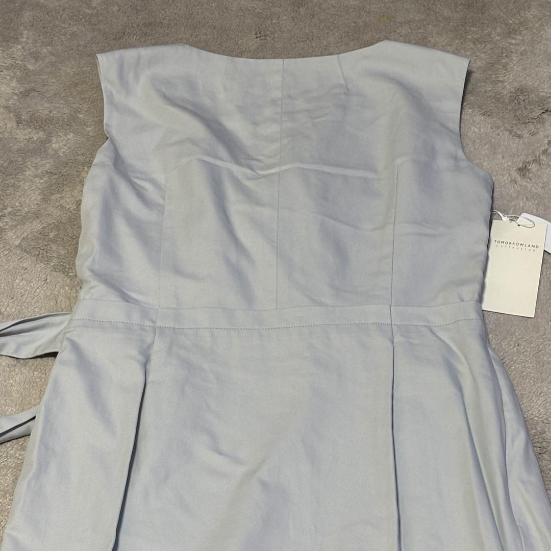 未使用 トゥモローランドコレクション カシュクールラップワンピース コットン S