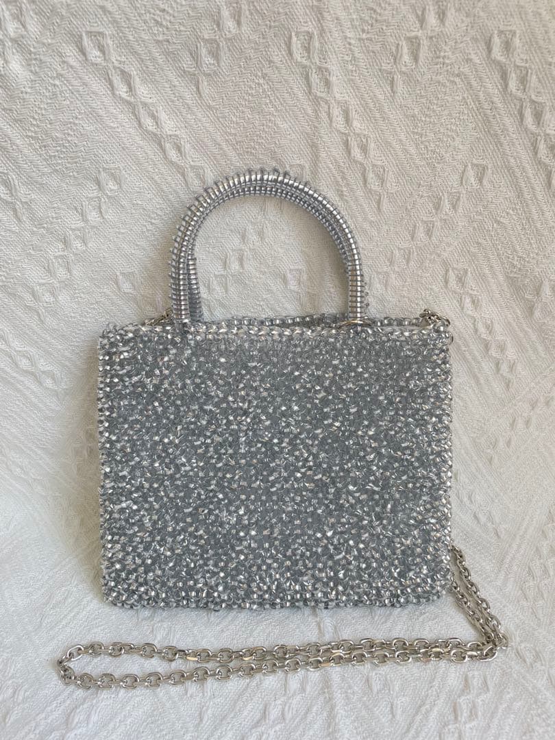 シルバーワイヤーバッグ ショルダー 新品未使用 シルバー ミニアトゥーラ風