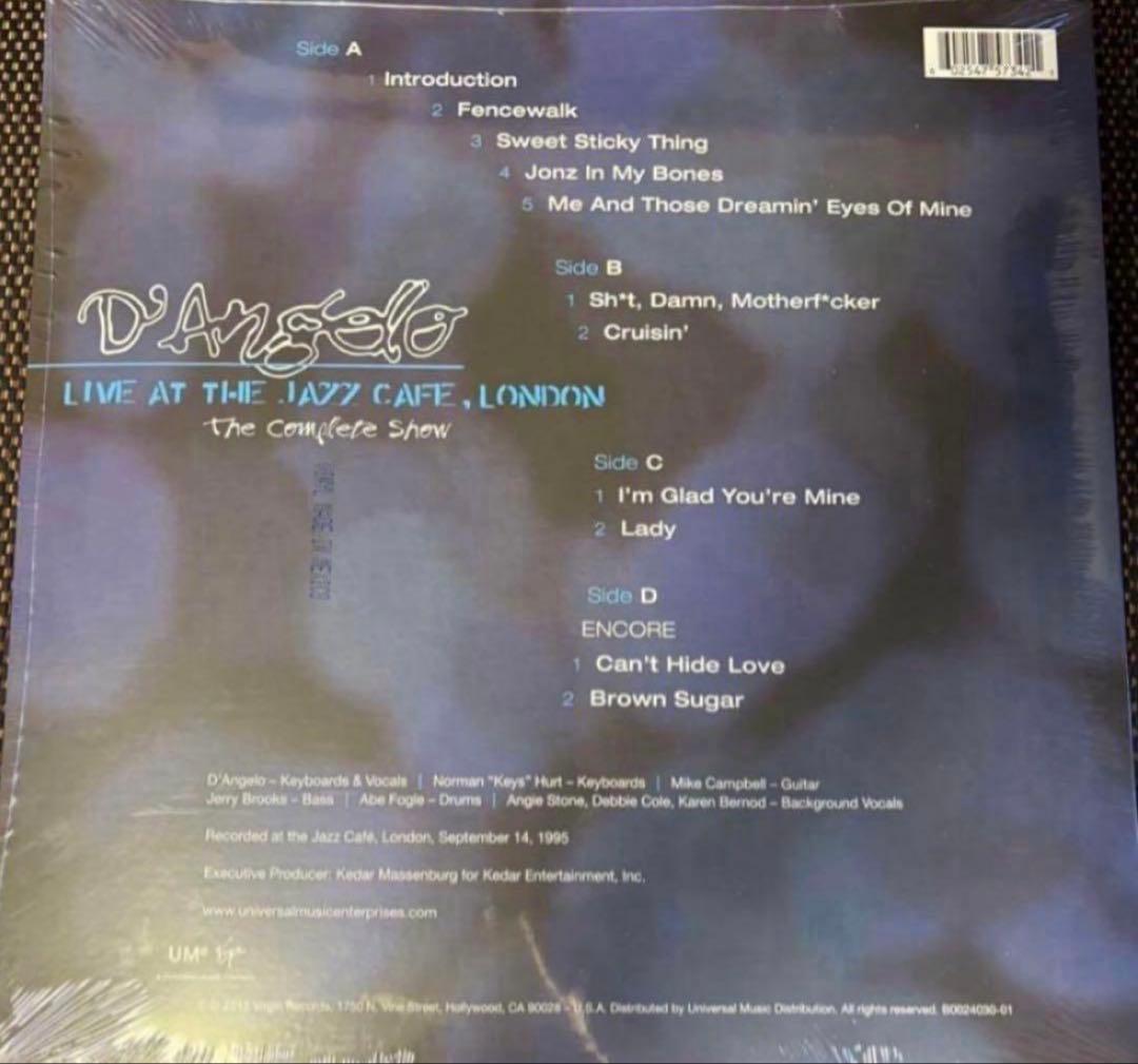 新品未開封ディアンジェロJAZZ CAFE LONDON ライブ盤2枚組レコード
