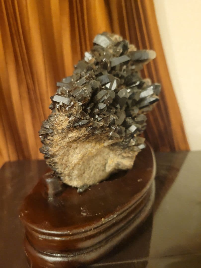 【高品質】チベット産　モリオン　クラスター　黒水晶