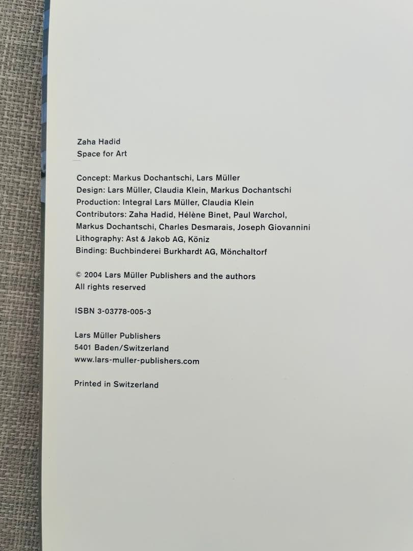 【希少本】Zaha Hadid: Space for Art ザハ・ハディド