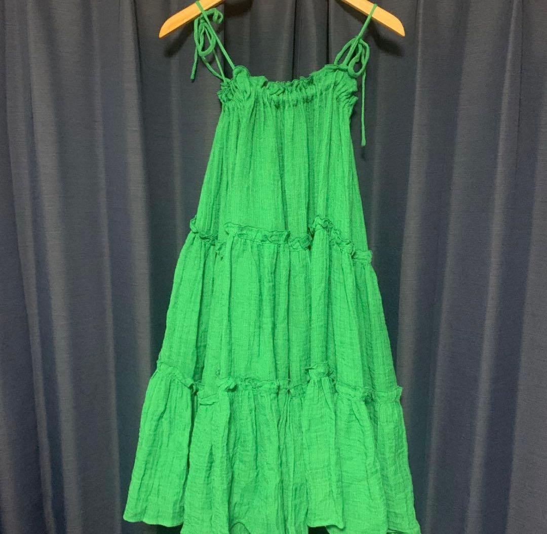⭕️ Lisa Marie Fernandez グリーン ワンピース リネン