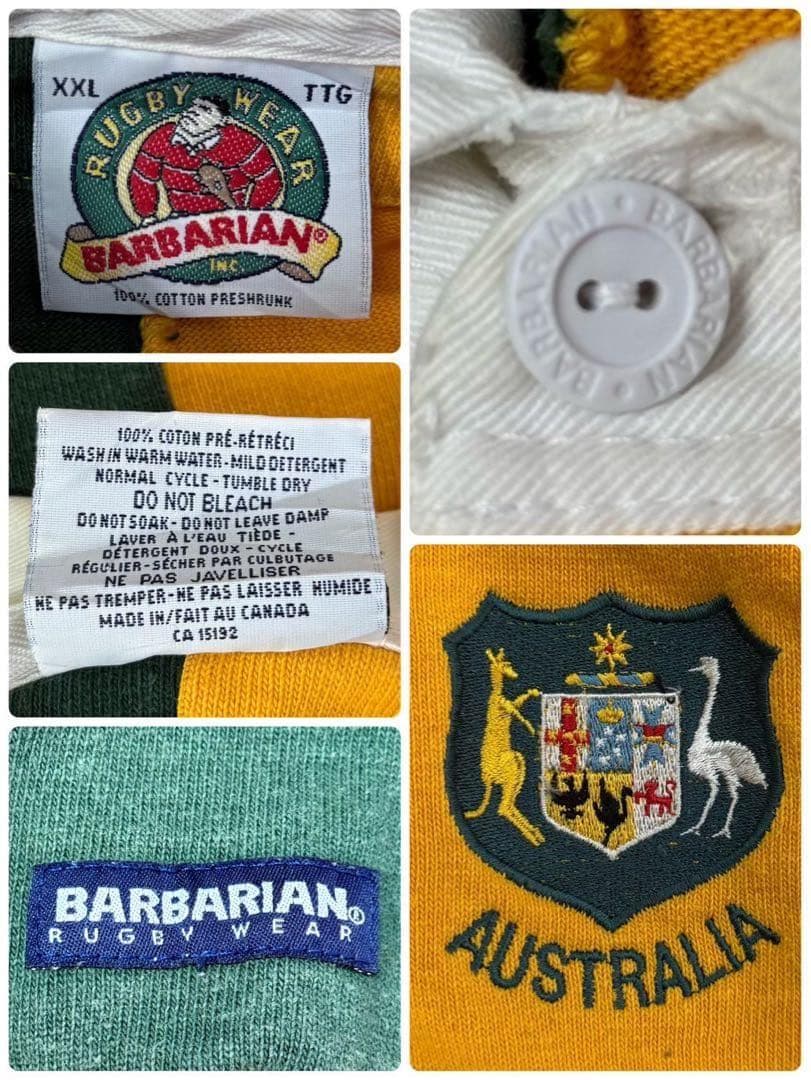 カナダ製 BARBARIAN バーバリアン 長袖 ラガーシャツ S65b