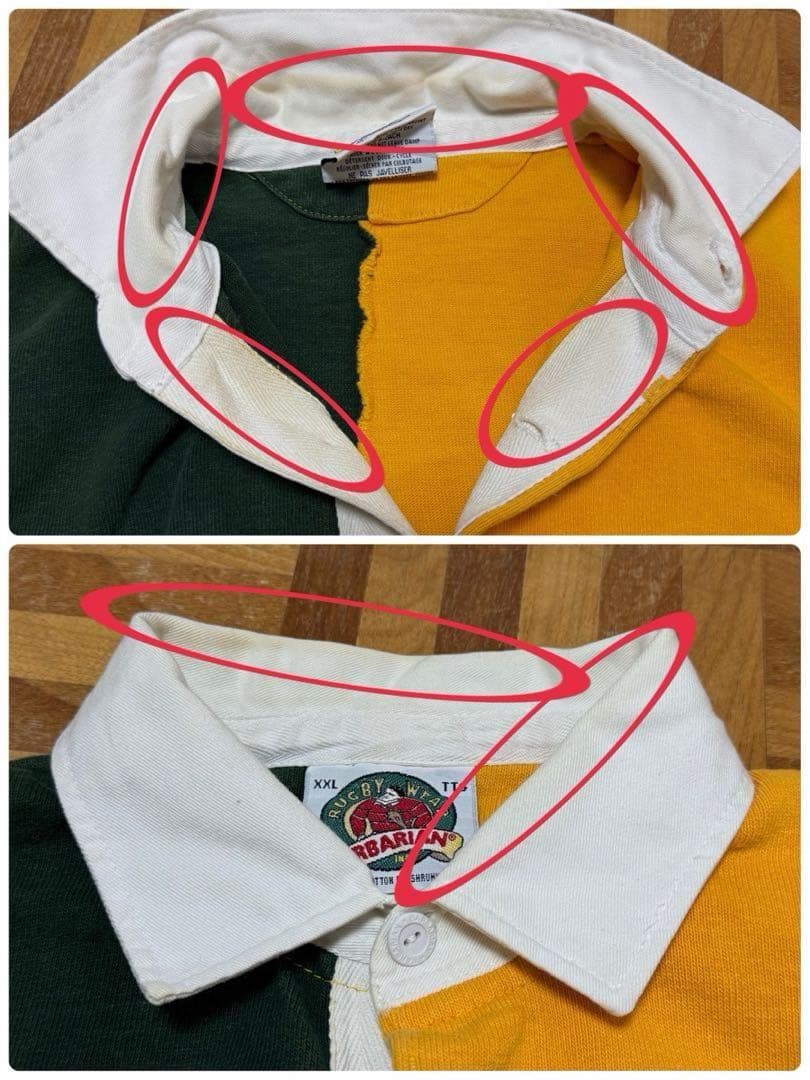 カナダ製 BARBARIAN バーバリアン 長袖 ラガーシャツ S65b