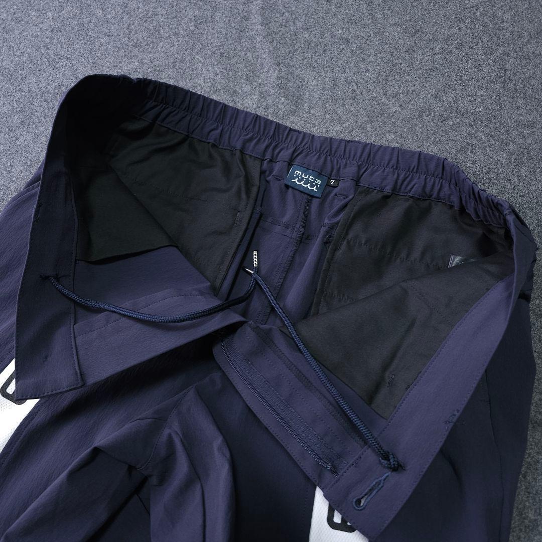 美品 ムータマリンゴルフ 春 ストレッチ素材ゴルフパンツ XL 7 ロゴネーム