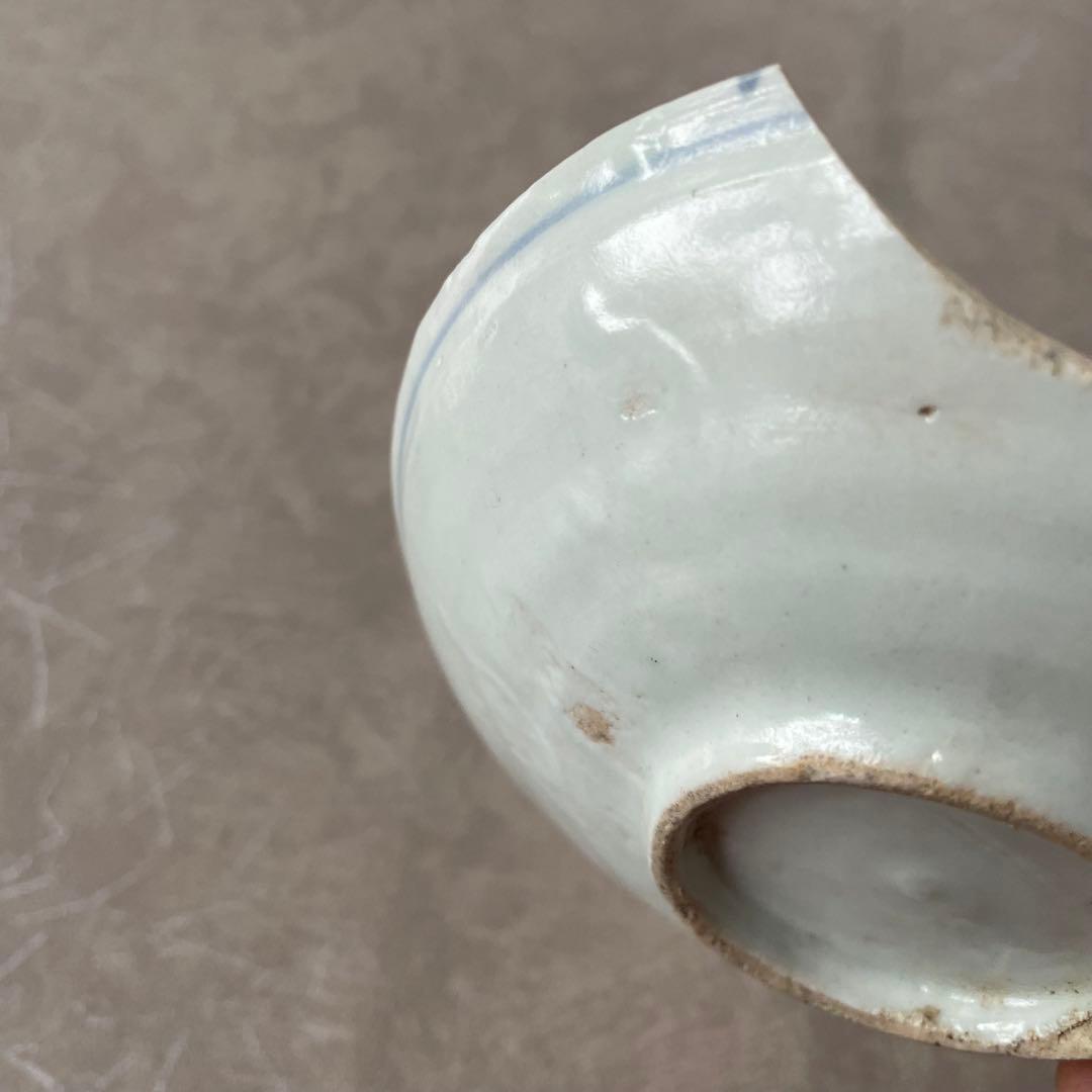 初期伊万里鶺鴒文皿陶片 百間窯 江戸初 古美術 骨董 アンティーク 古伊万里