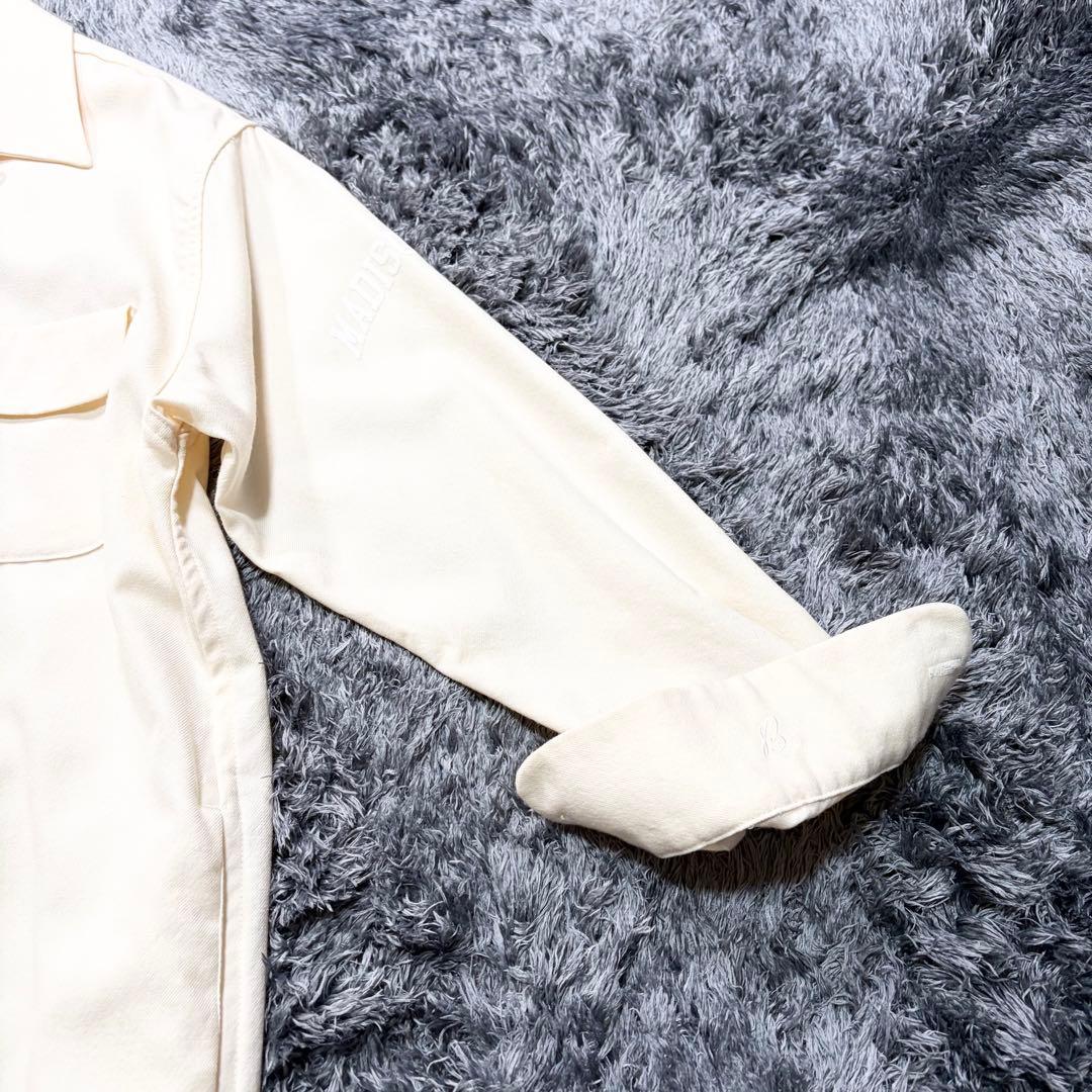 ✨美品✨マディソンブルー　ブランドロゴ　パールボタンシャツワンピース　羽織り