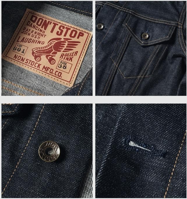 デニムジャケット　Gジャン　濃淡　557　サードタイプ　サンフォライズド