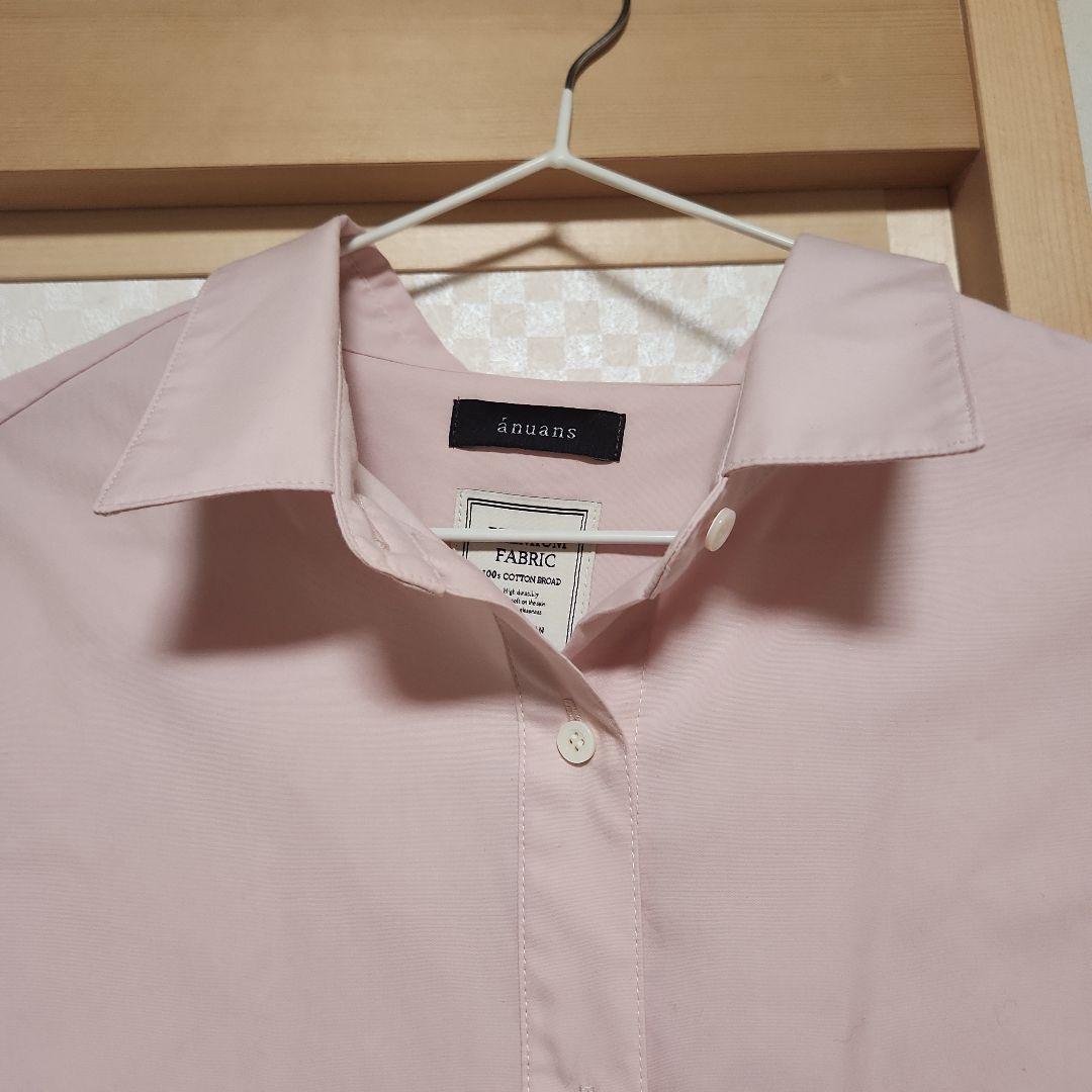 anuans スタンダードシャツ　ピンク
