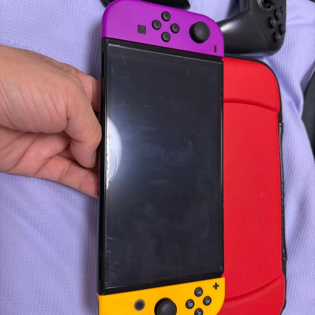 Nintendo Switch 有機EL本体 紫と黄色 Joy-Con