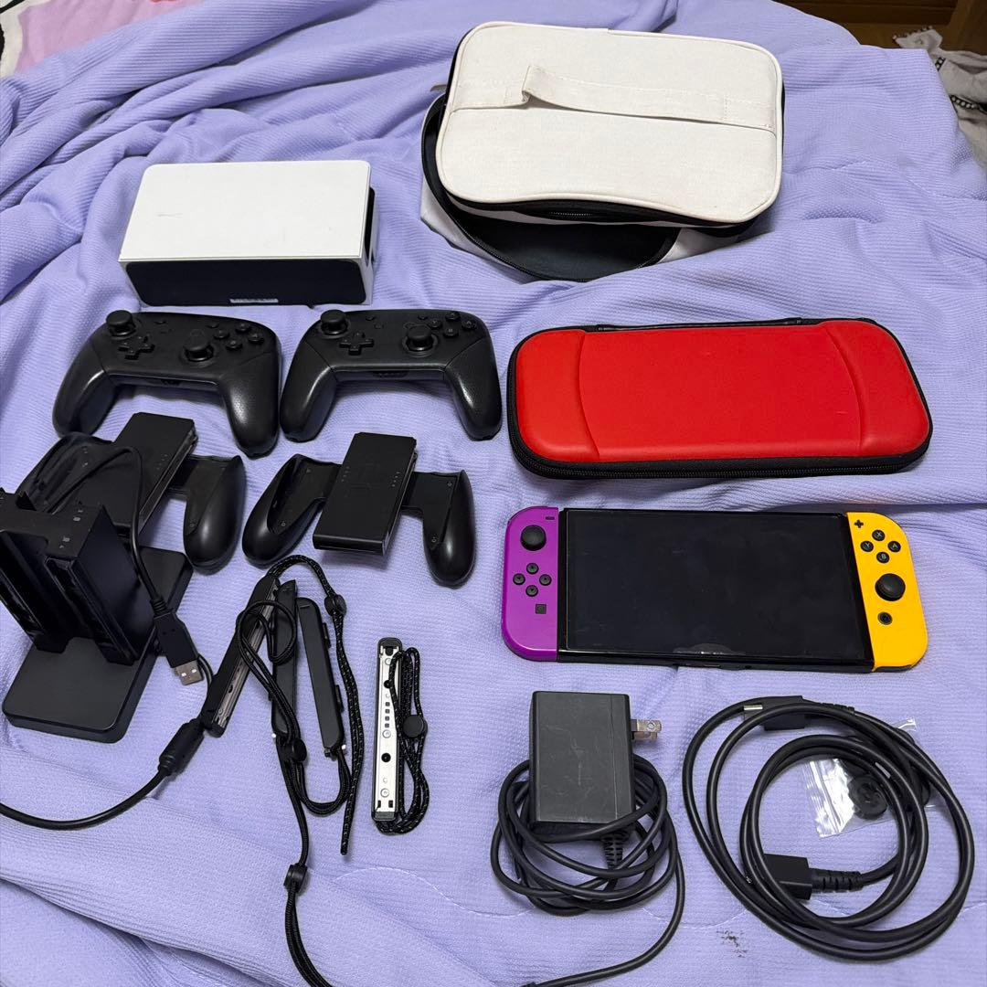 Nintendo Switch 有機EL本体 紫と黄色 Joy-Con