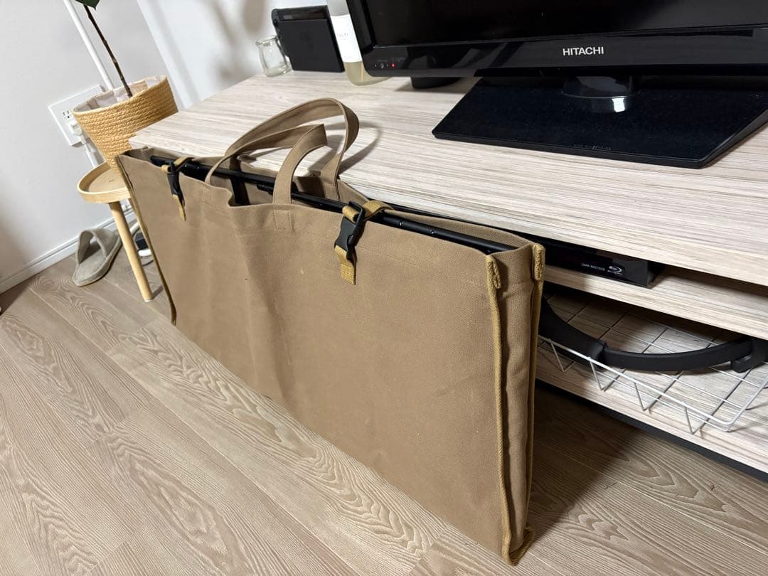 アイアン工房　アウトドアテーブル 木製スラットデザイン