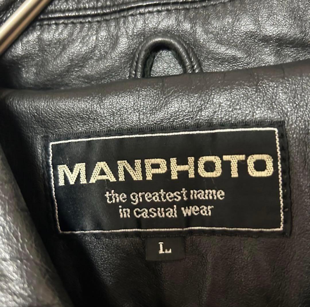 【美品】牛革 レザー カーコート 中綿 キルティング 黒 本革 ヴィンテージ L