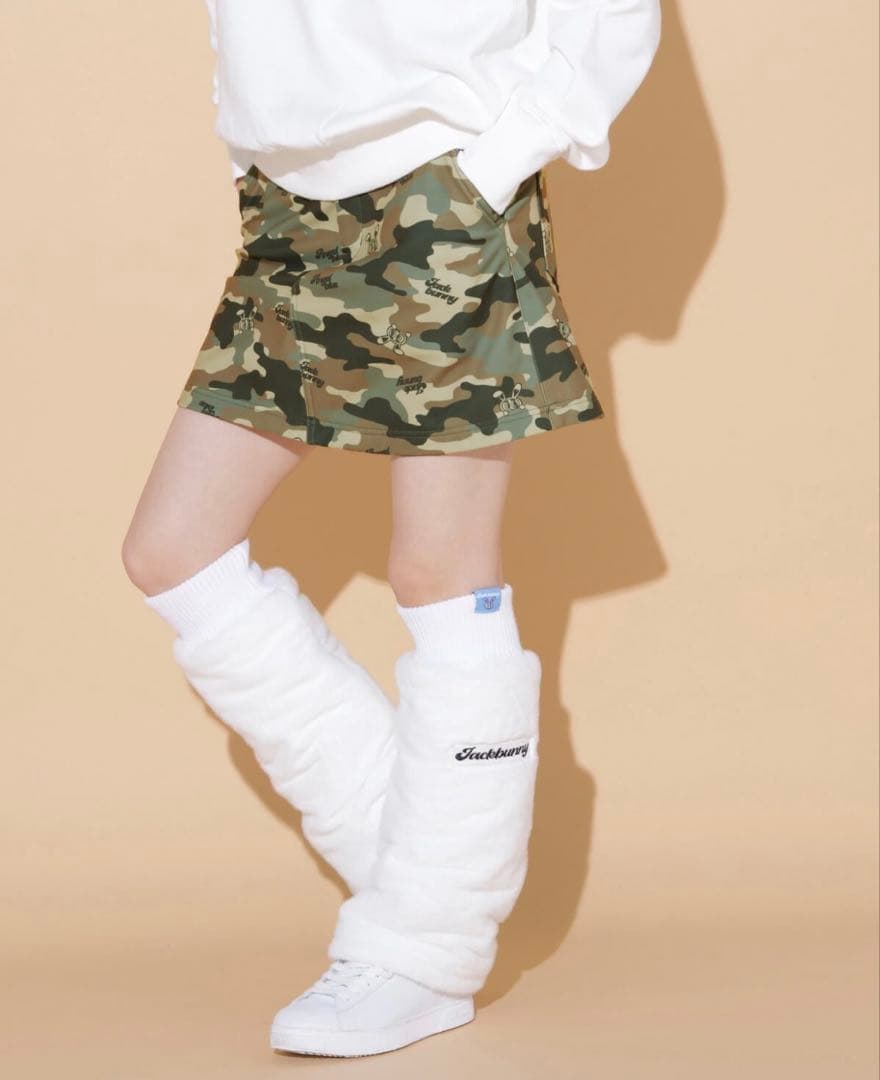 カモフラージュ スカート ポケット付き