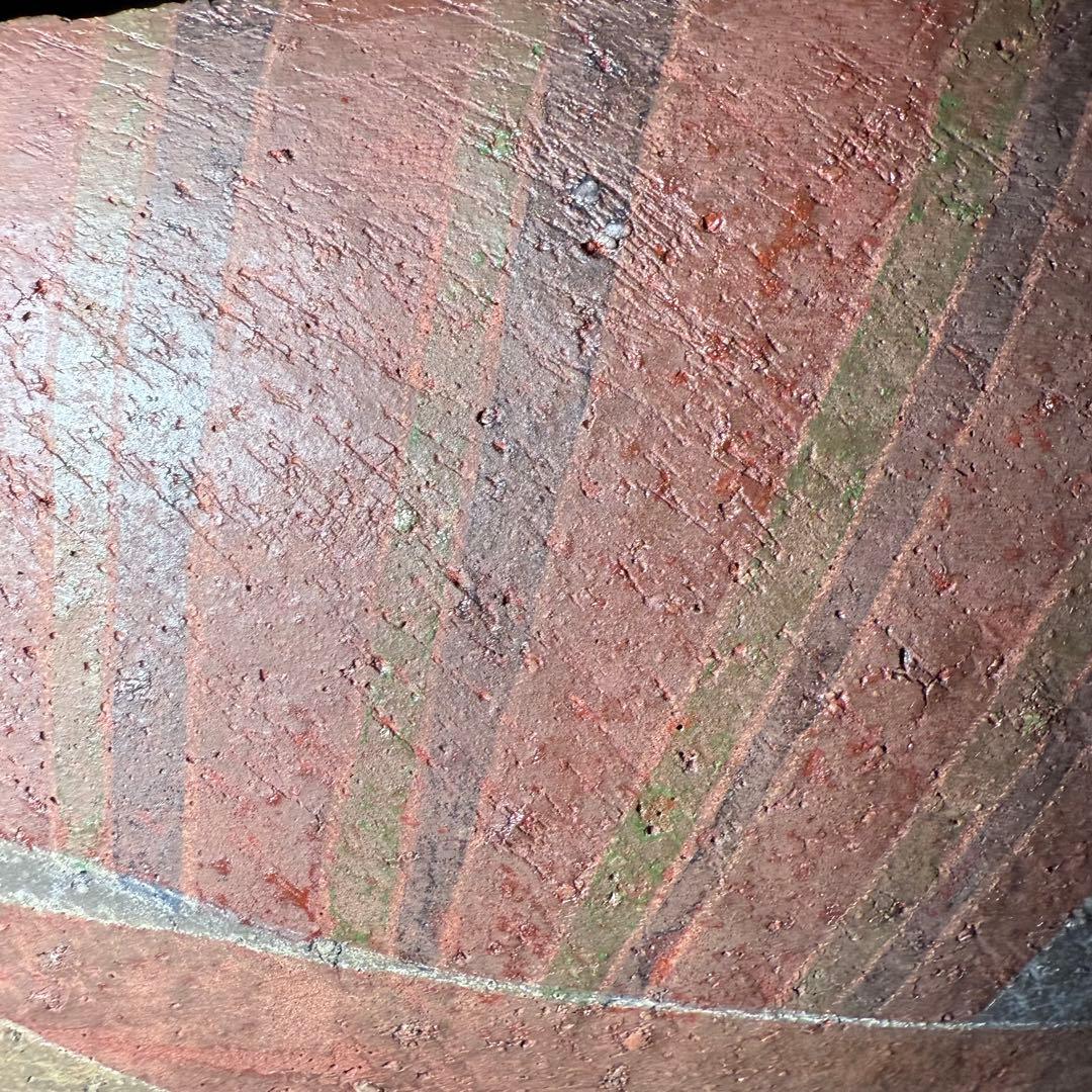 石原祥嗣　本人作　「暗泥彩花器」　高さ39cm 共箱　エントランス　オブジェ