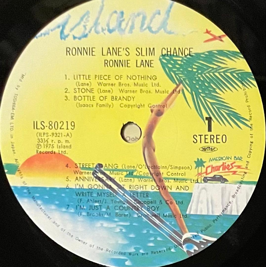 国内初盤　ロニー・レイン　スリム・チャンス　見開きゲートフォルドジャケ