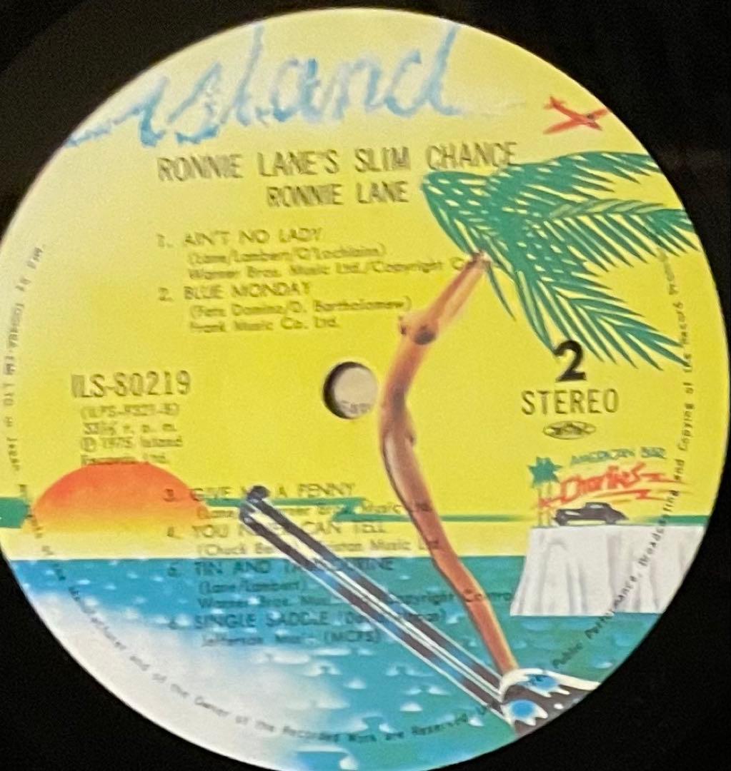 国内初盤　ロニー・レイン　スリム・チャンス　見開きゲートフォルドジャケ