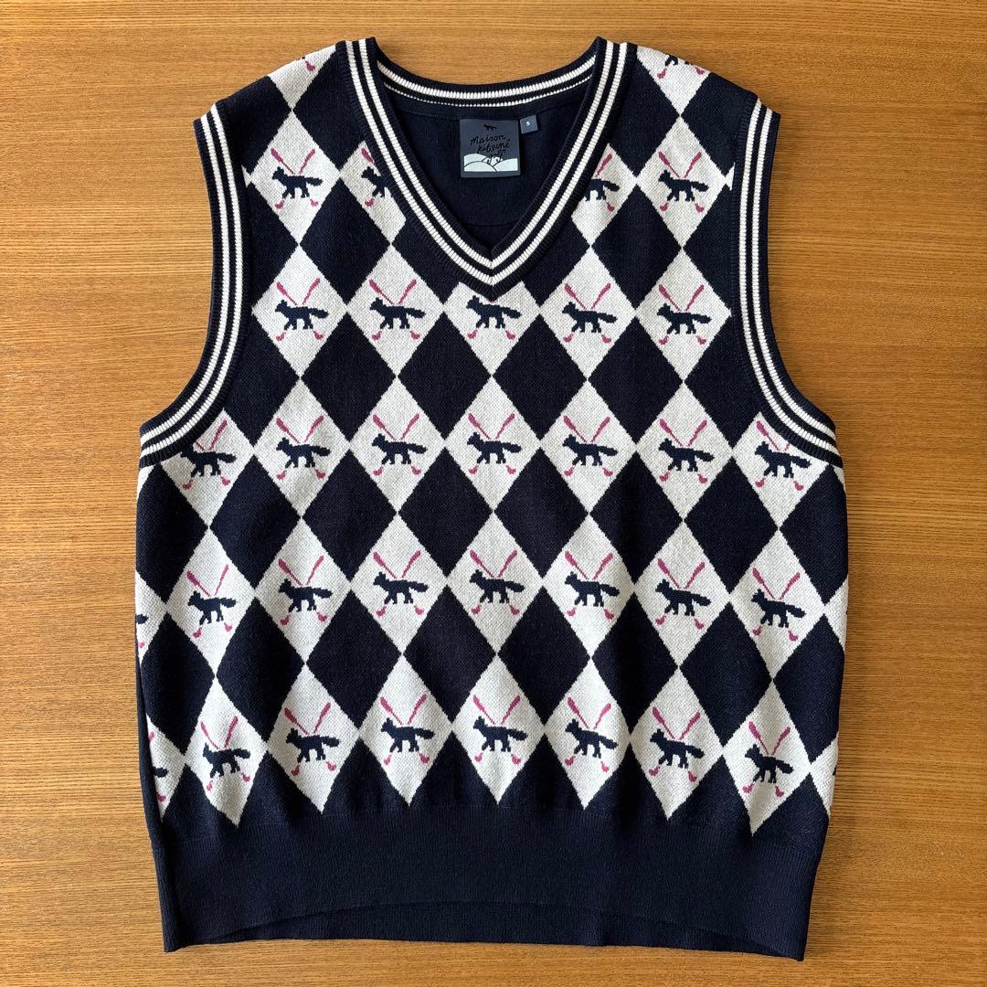 MAISON KITSUNE メゾンキツネ ゴルフ ベスト S 中古品