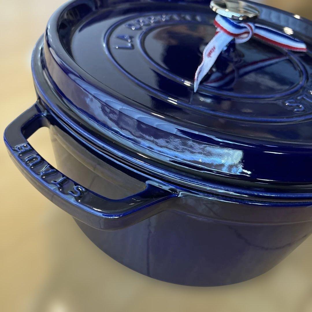 新品 グランブルー ストウブ staub 鍋 ピコ・ココット ラウンド 28cm