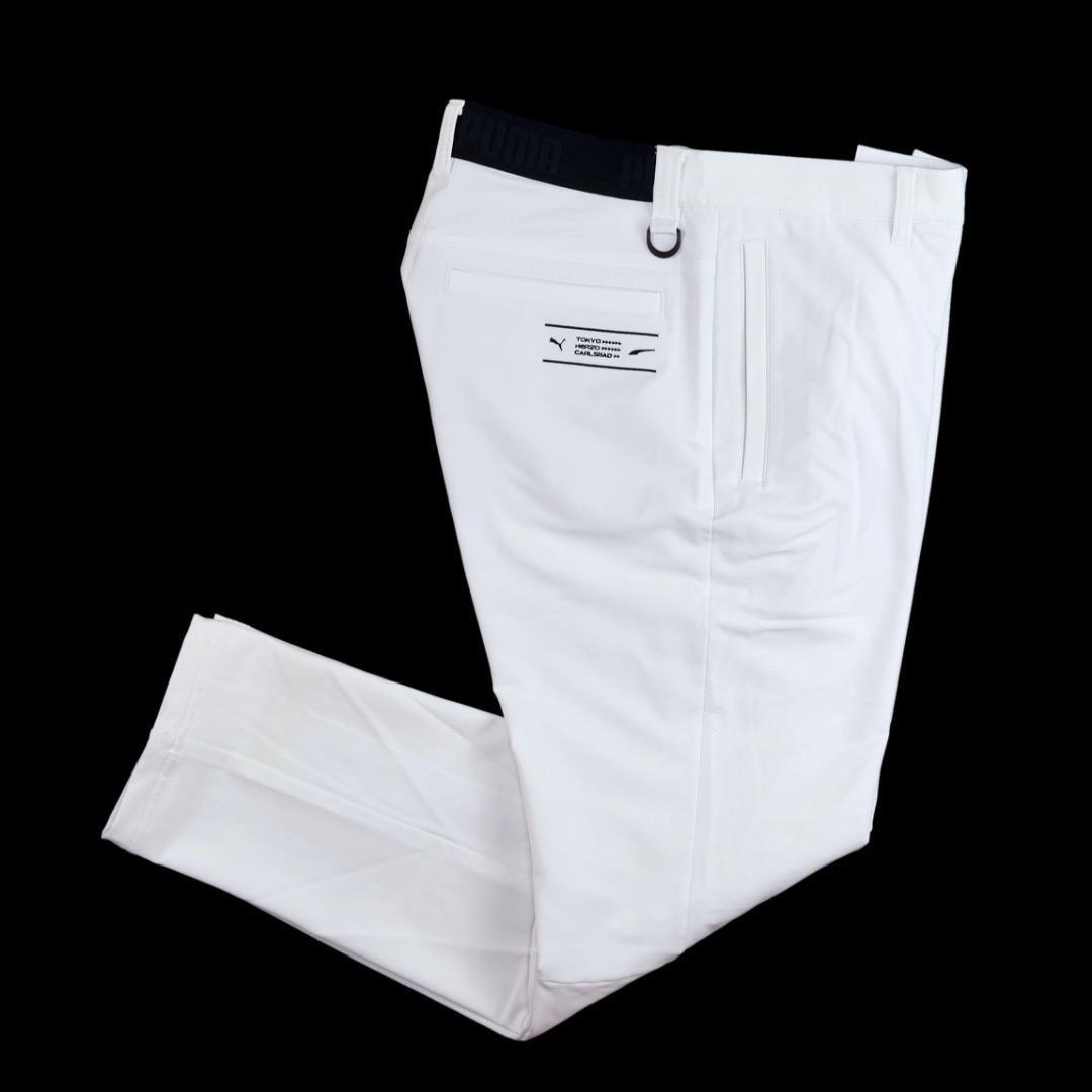 【M】秋冬 プーマ ゴルフ 保温 裏フリース ボンディング テーパードパンツ