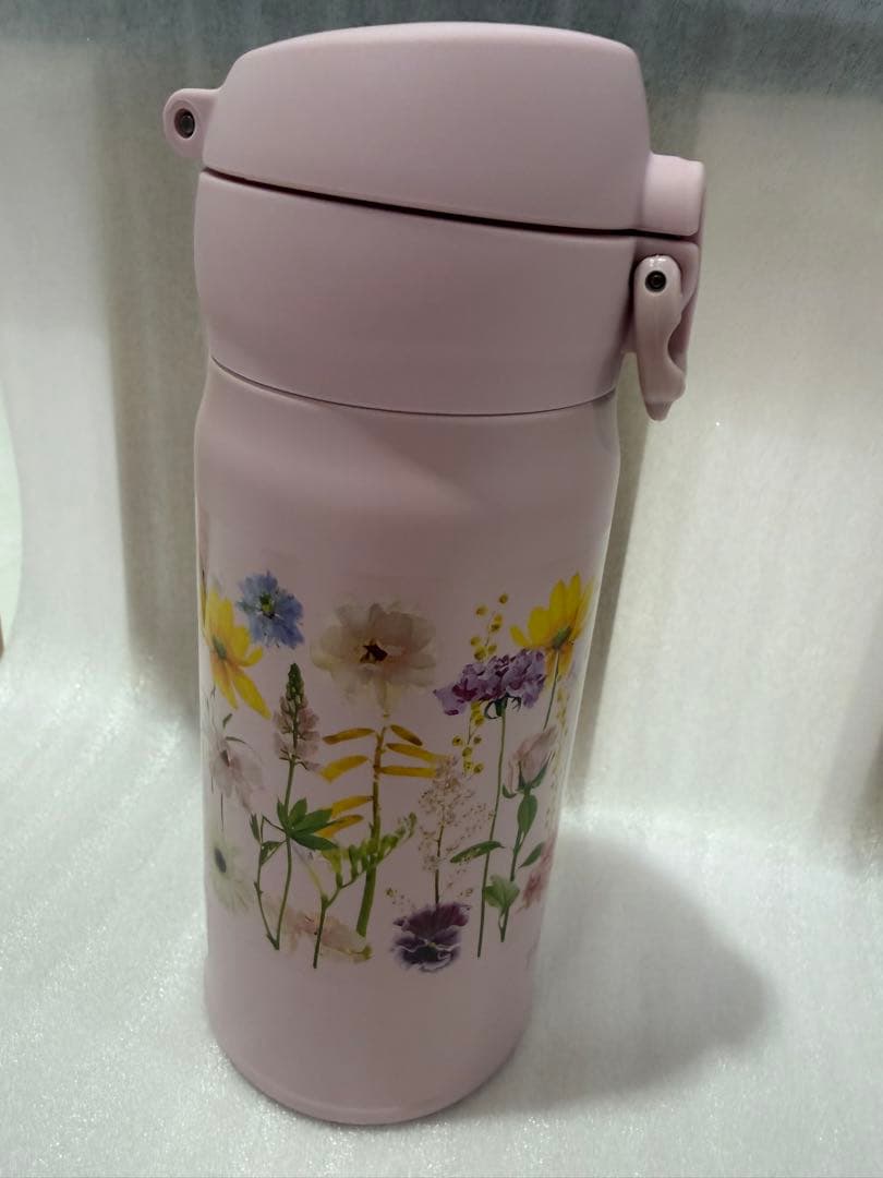 サーモス　 日比谷花壇　 ステンレス製携帯用まほうびん　ピンク　350ml×2個