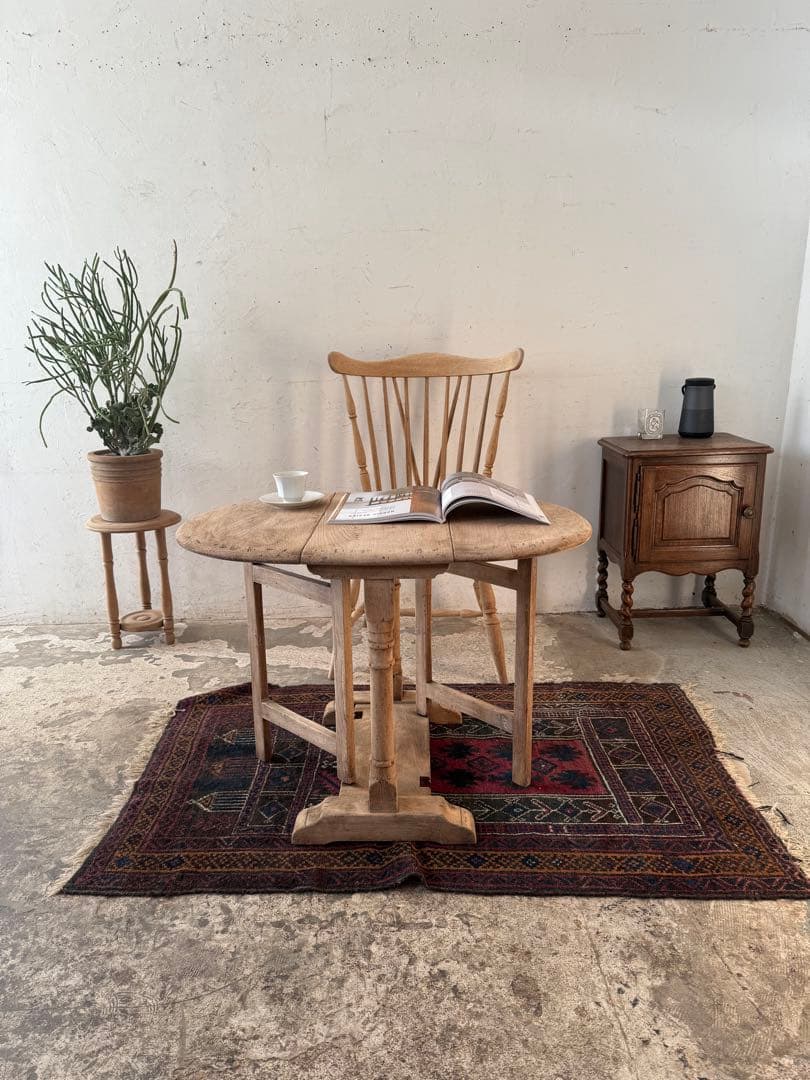 ビンテージ　ゲートレッグテーブル ドロップリーフテーブル 剥離