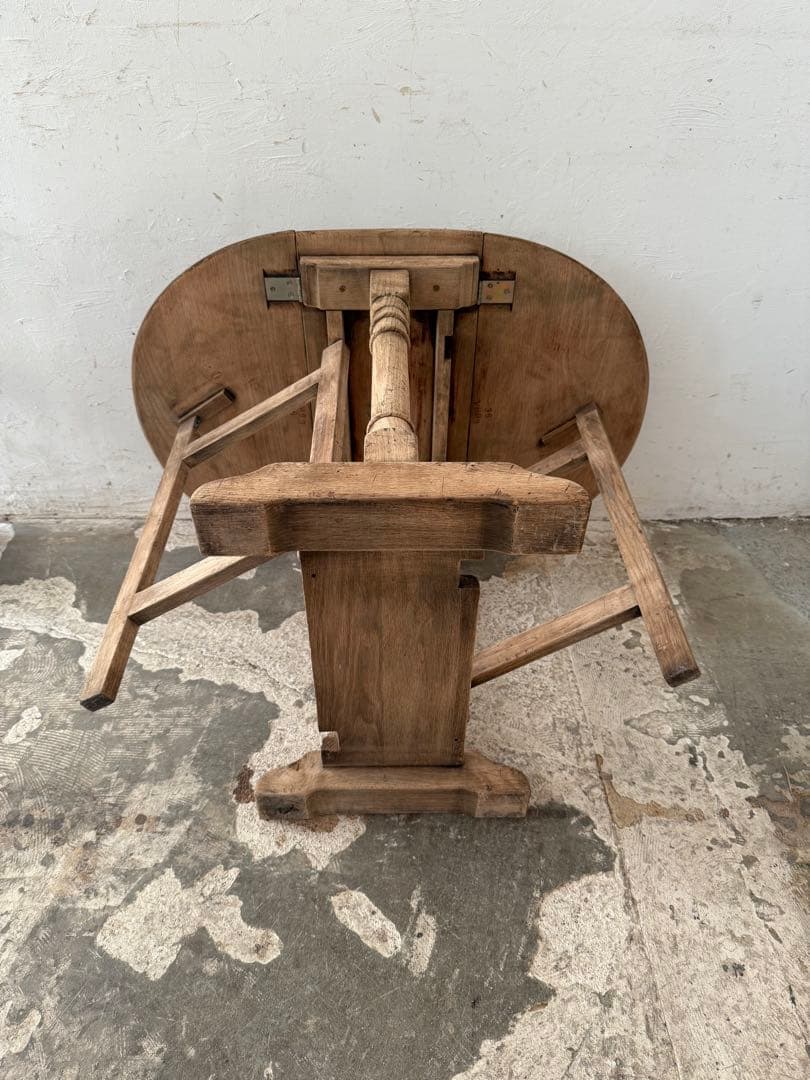 ビンテージ　ゲートレッグテーブル ドロップリーフテーブル 剥離