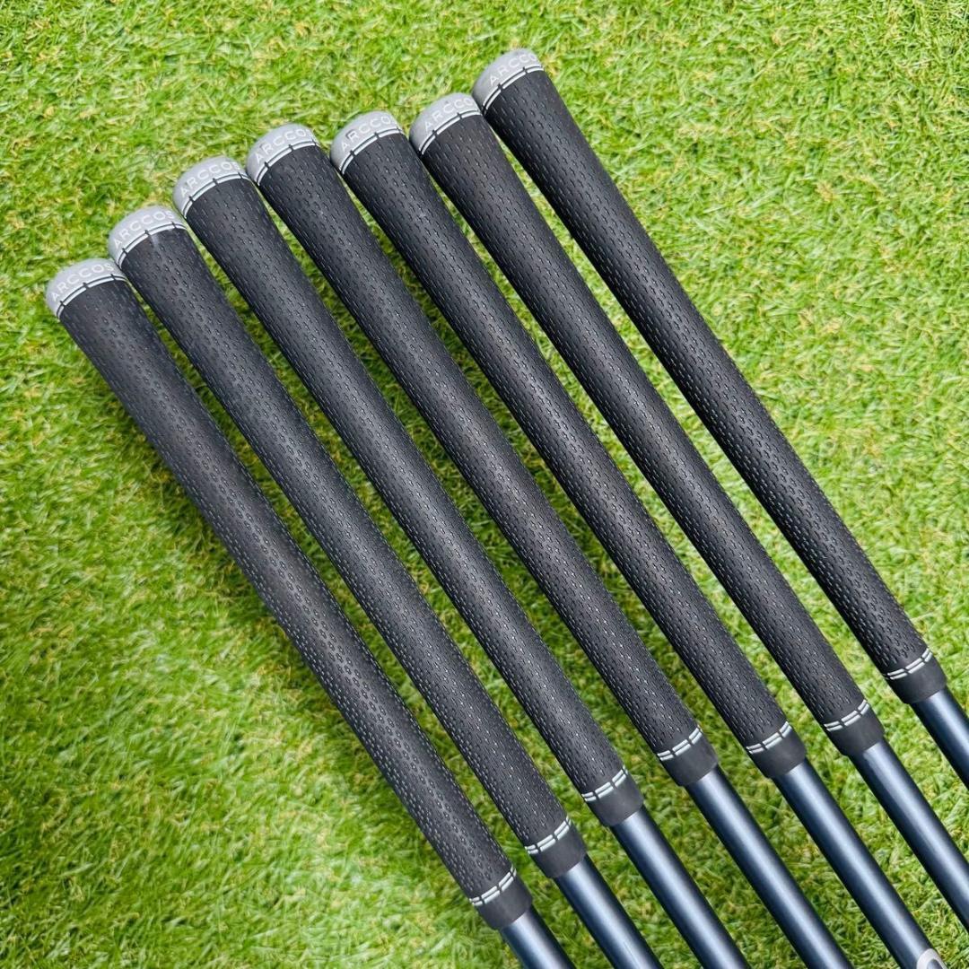 【良品】初級者 ピン G425 黒ドット メンズアイアンセット 7本 S