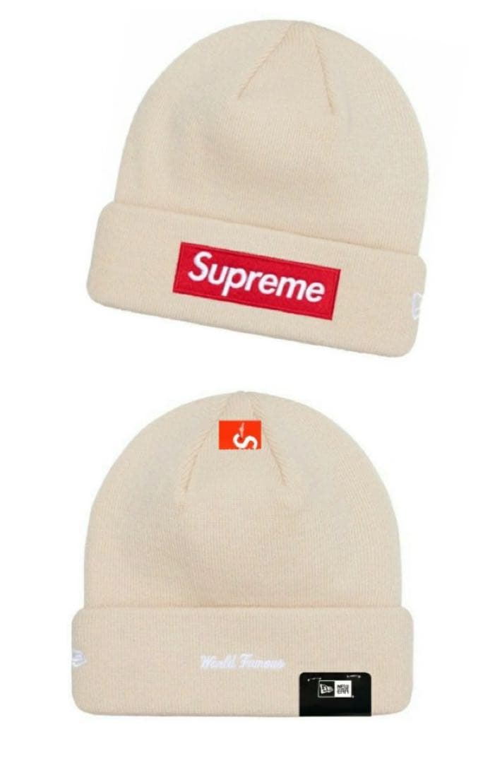 Supreme ニット帽 ベージュ